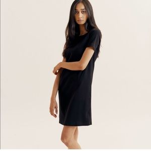 KOTN Boatneck Tshirt Dress Basic Simple Black Minimalist 100% Cotton Size XL